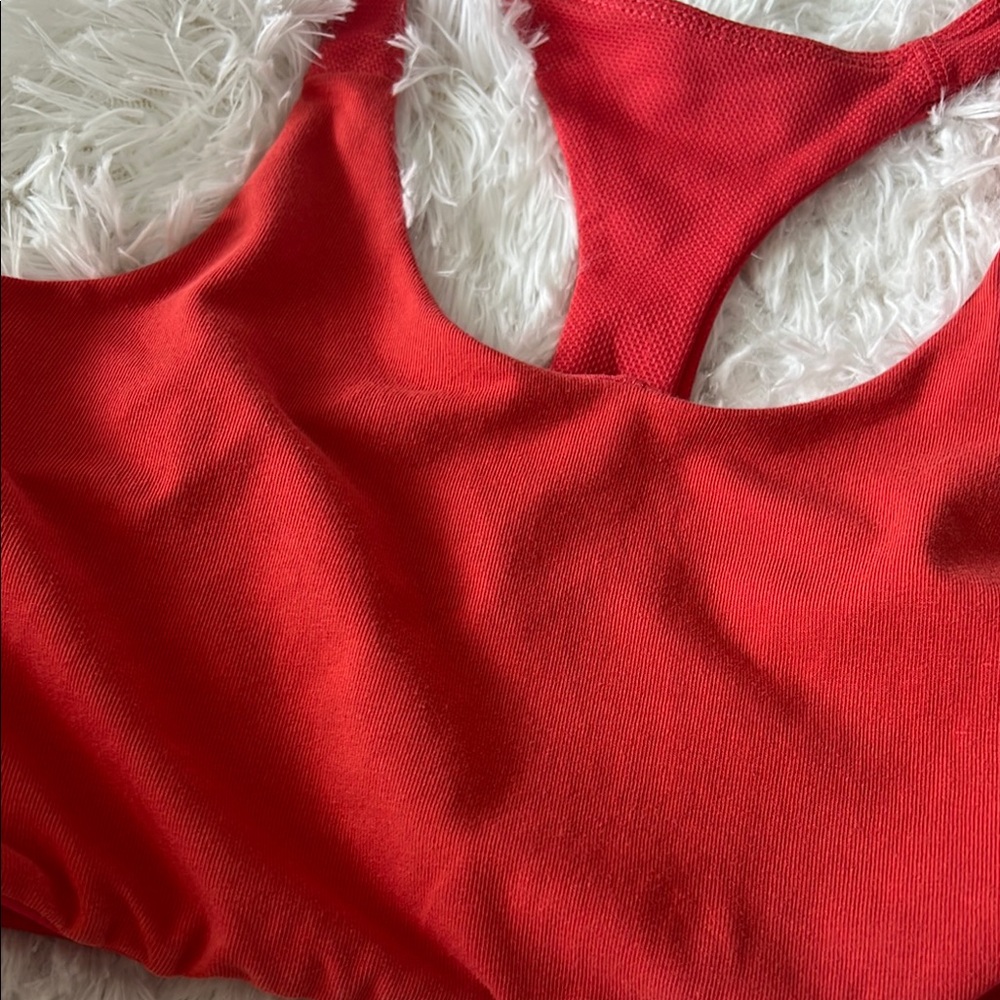 Adidas Red Racerback Sports Bra - Picture 4 of 4